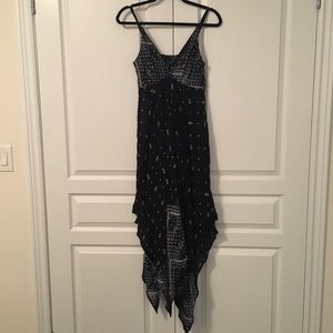 Navy dress with print dress